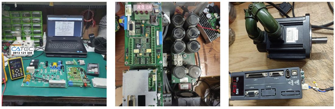 servo đang được sửa tại xưởng công ty catec