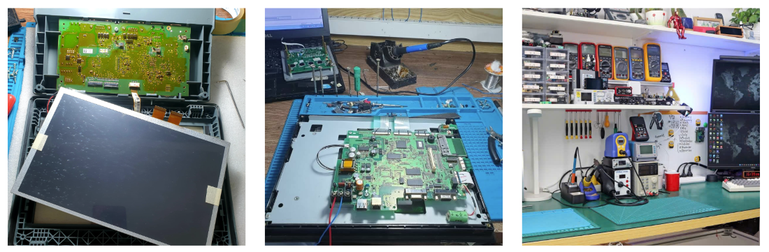 catec đang sửa màn hình HMI
